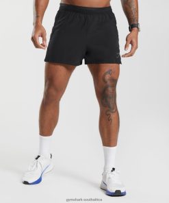 Gymshark Clothing South Africa - Gymshark Apex Run 4 Shorts Black Men 6464T4523