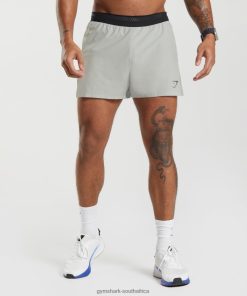 Gymshark Clothing South Africa - Gymshark Apex Run 4 Shorts Light Grey Men 6464T4539