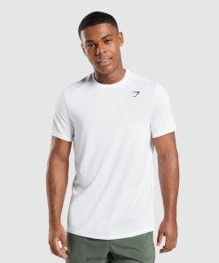Gymshark Clothing South Africa - Gymshark Arrival Regular Fit T-Shirt White Men 6464T4607