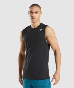 Gymshark Clothing South Africa - Gymshark Arrival Sleeveless T-Shirt Black Men 6464T4915