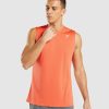Gymshark Clothing South Africa - Gymshark Arrival Sleeveless T-Shirt Papaya Orange Men 6464T4939