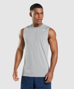 Gymshark Clothing South Africa - Gymshark Arrival Sleeveless T-Shirt Smokey Grey Men 6464T4947