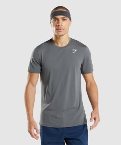 Gymshark Clothing South Africa - Gymshark Arrival T-Shirt Charcoal Men 6464T4743