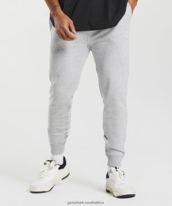 Gymshark Clothing South Africa - Gymshark Crest Joggers Light Grey Marl Men 6464T41056