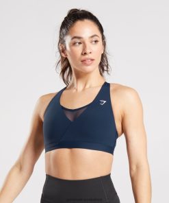 Gymshark Clothing South Africa - Gymshark Crossover Sports Bra Navy Women 6464T4155