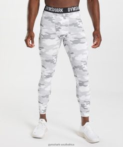 Gymshark Clothing South Africa - Gymshark Element Baselayer Legging Light Grey Print Men 6464T41039