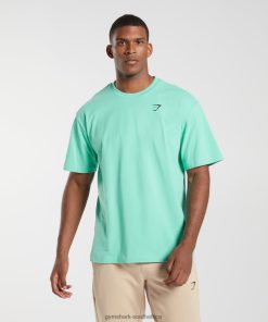 Gymshark Clothing South Africa - Gymshark Essential Oversized T-Shirt Oxidized Green Men 6464T4595
