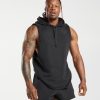 Gymshark Clothing South Africa - Gymshark Legacy Drop Arm Hoodie Black Men 6464T4847