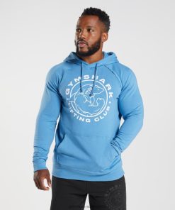 Gymshark Clothing South Africa - Gymshark Legacy Hoodie Coastal Blue Men 6464T4855
