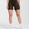 Gymshark Clothing South Africa - Gymshark Limitless Shorts Archive Brown/Truffle Brown Women 6464T4111