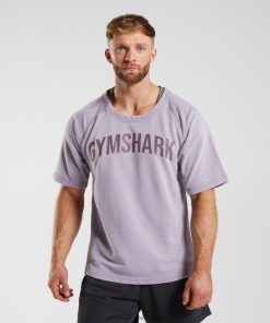 Gymshark Clothing South Africa - Gymshark Power Washed Rag Top Shaded Lilac Men 6464T4723