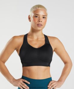 Gymshark Clothing South Africa - Gymshark Racerback High Support Sports Bra Black Women 6464T4147