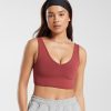 Gymshark Clothing South Africa - Gymshark Rest Day Seamless Bralette Pomegranate Red Women 6464T4171