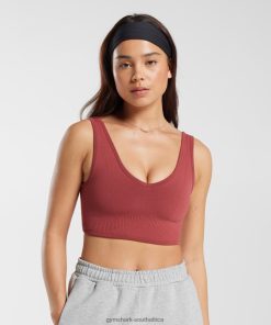 Gymshark Clothing South Africa - Gymshark Rest Day Seamless Bralette Pomegranate Red Women 6464T4171