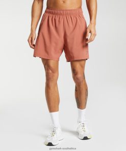 Gymshark Clothing South Africa - Gymshark Sport Shorts Persimmon Red/Silhouette Grey Men 6464T4531