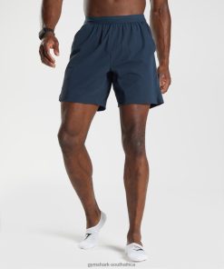 Gymshark Clothing South Africa - Gymshark Studio Shorts Navy Men 6464T4555