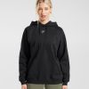Gymshark Clothing South Africa - Gymshark Training Oversized Fleece Hoodie Black Women 6464T4352