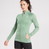 Gymshark Clothing South Africa - Gymshark Training Zip Up Jacket Desert Sage Green Women 6464T4344