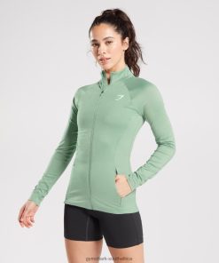 Gymshark Clothing South Africa - Gymshark Training Zip Up Jacket Desert Sage Green Women 6464T4344