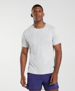 Gymshark Sale South Africa - Gymshark Apex T-Shirt Light Grey/White Men 6464T4592