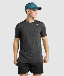 Gymshark Sale South Africa - Gymshark Arrival Marl T-Shirt Black Men 6464T4612