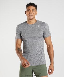 Gymshark Sale South Africa - Gymshark Arrival Marl T-Shirt Silhouette Grey/Light Grey Marl Men 6464T4660