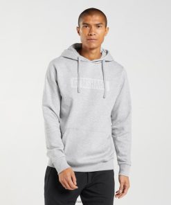 Gymshark Sale South Africa - Gymshark Block Hoodie Light Grey Marl Men 6464T4868