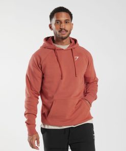 Gymshark Sale South Africa - Gymshark Crest Hoodie Persimmon Red Men 6464T4804