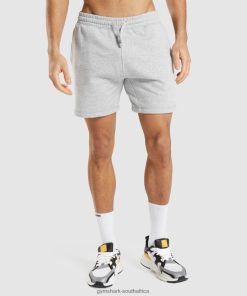 Gymshark Sale South Africa - Gymshark Crest Shorts Light Grey Marl Men 6464T4568