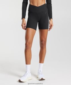Gymshark Sale South Africa - Gymshark Crossover Shorts Black Women 6464T447