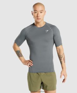 Gymshark Sale South Africa - Gymshark Element Baselayer T-Shirt Charcoal Men 6464T4744