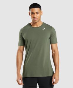 Gymshark Sale South Africa - Gymshark Essential T-Shirt Core Olive Men 6464T4656