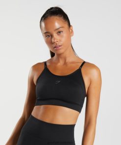 Gymshark Sale South Africa - Gymshark Flex Strappy Sports Bra Black Women 6464T4196