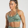 Gymshark Sale South Africa - Gymshark GS Power Sports Bra Sage Green Print Women 6464T4148