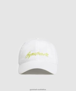 Gymshark Sale South Africa - Gymshark Handwriting Baseball Cap White/Firefly Green Unisex 6464T41123