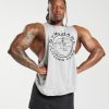 Gymshark Sale South Africa - Gymshark Legacy Drop Arm Tank Light Grey Marl Men 6464T4932