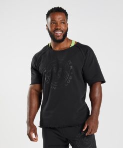 Gymshark Sale South Africa - Gymshark Legacy Rag Top Black Men 6464T4740