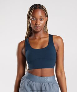 Gymshark Sale South Africa - Gymshark Longline Sports Bra Navy Women 6464T4131