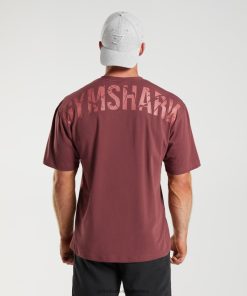 Gymshark Sale South Africa - Gymshark Power T-Shirt Cherry Brown Men 6464T4688