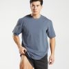 Gymshark Sale South Africa - Gymshark Power T-Shirt Evening Blue Men 6464T4580