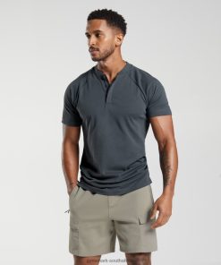 Gymshark Sale South Africa - Gymshark Rest Day Commute Polo Shirt Cosmic Grey Men 6464T4768