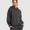 Gymshark Sale South Africa - Gymshark Rest Day Sweats Hoodie Black Marl Women 6464T4345