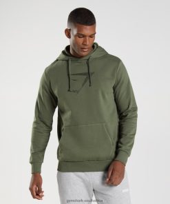 Gymshark Sale South Africa - Gymshark Sharkhead Infill Hoodie Core Olive Men 6464T4872