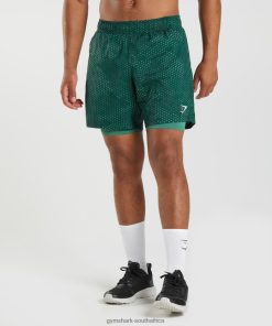 Gymshark Sale South Africa - Gymshark Sport 7 2 In 1 Shorts Hoya Green Men 6464T4564
