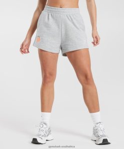 Gymshark Sale South Africa - Gymshark Strong Peach Shorts Light Grey Marl Women 6464T430