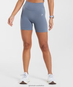 Gymshark Sale South Africa - Gymshark Sweat Seamless Shorts Evening Blue Women 6464T421