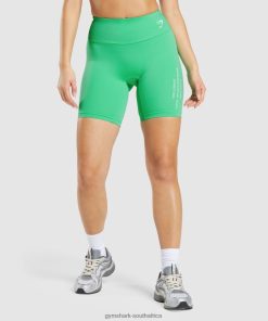 Gymshark South Africa - Gymshark Activated Graphic Cycling Shorts Tropic Green Women 6464T481
