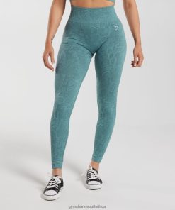 Gymshark South Africa - Gymshark Adapt Animal Seamless Leggings Iceberg Blue/Thunder Blue Women 6464T4253