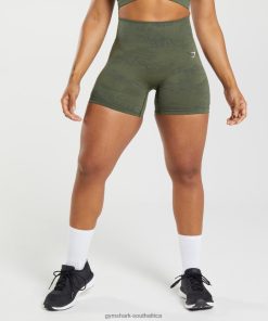 Gymshark South Africa - Gymshark Adapt Camo Seamless Shorts Moss Olive/Core Olive Women 6464T414
