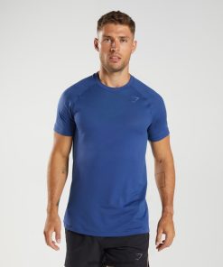 Gymshark South Africa - Gymshark Apex Seamless T-Shirt Stellar Blue/Lakeside Blue Men 6464T4757